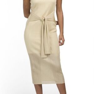 Toccin Bonnie Variegated Rib Tie Front Dress